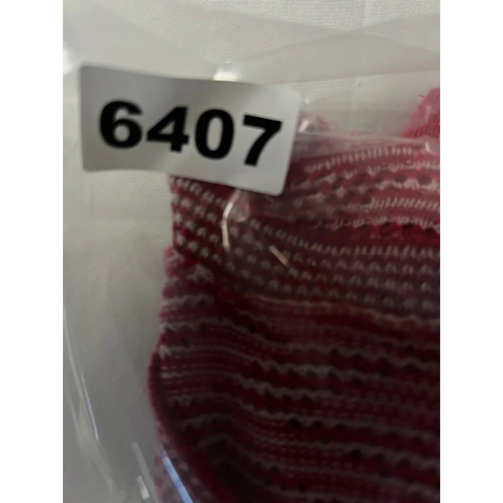 CD‎ Daniels Womens 1X Red White Striped Metallic Lurex Side Button Sweater